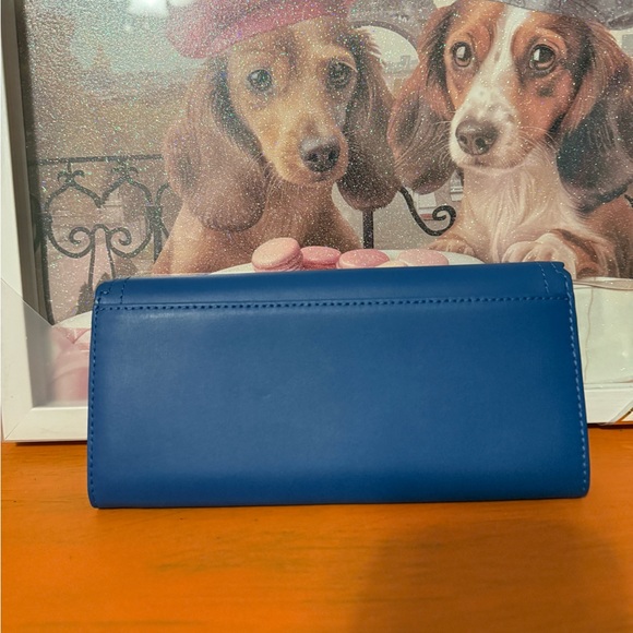 Kate Spade Cyndy Royal Blue Scalloped Continental Wallet EUC - Picture 2 of 10